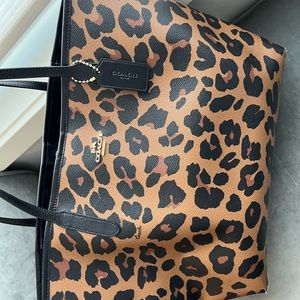 COACH Cheetah Print Reversible Tote